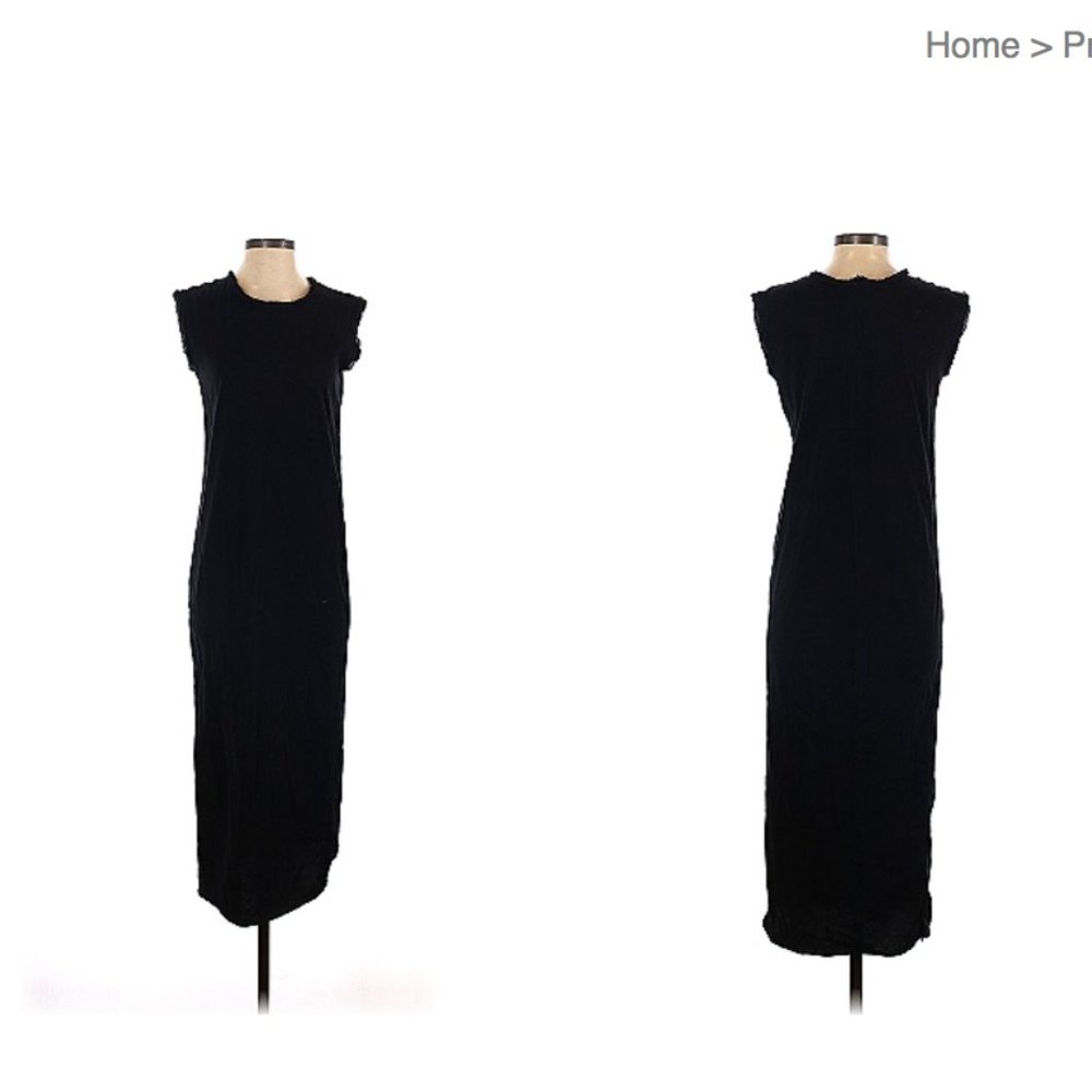 Lanvin Black Midi Dress - Short Sleeves - Size XS (Lanvin River 2003)
